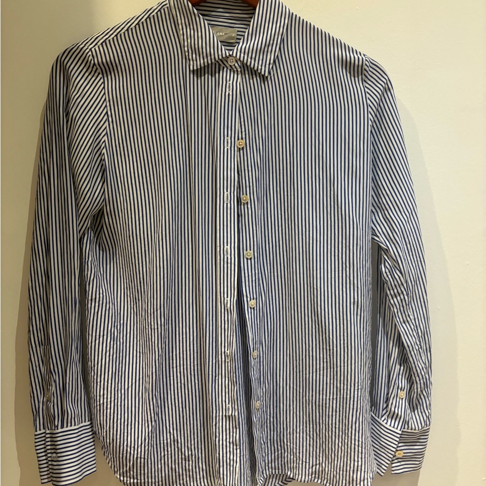 Everlane Black and White Casual Button Down Shirt